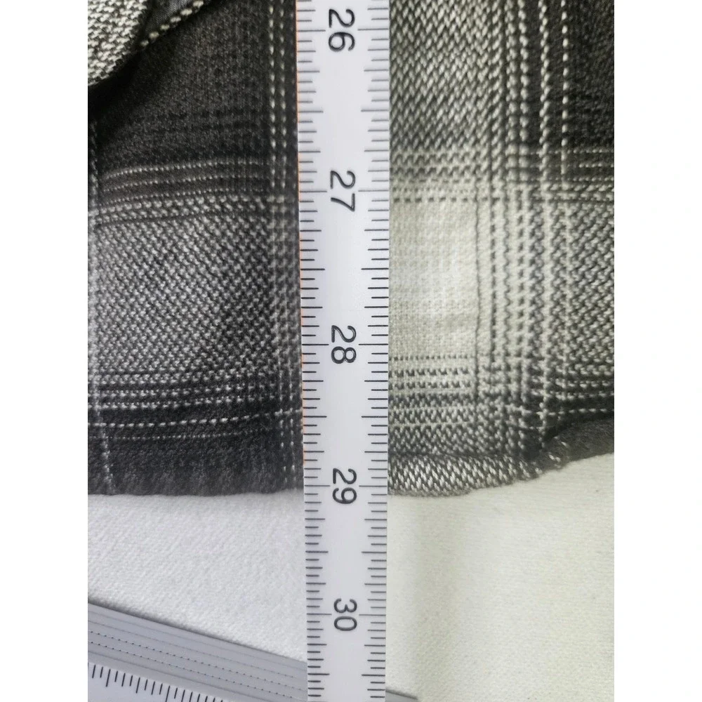 Kuhl Joyrydr Flannel Shirt Mens XL Grey White Plaid Cotton Tencel Button Up 7373